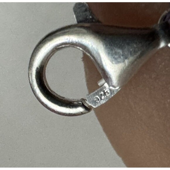 NEW 925 Silver Blue Sapphire Bracelet – Square Station Design, 8 Inches - Picture 5 of 8